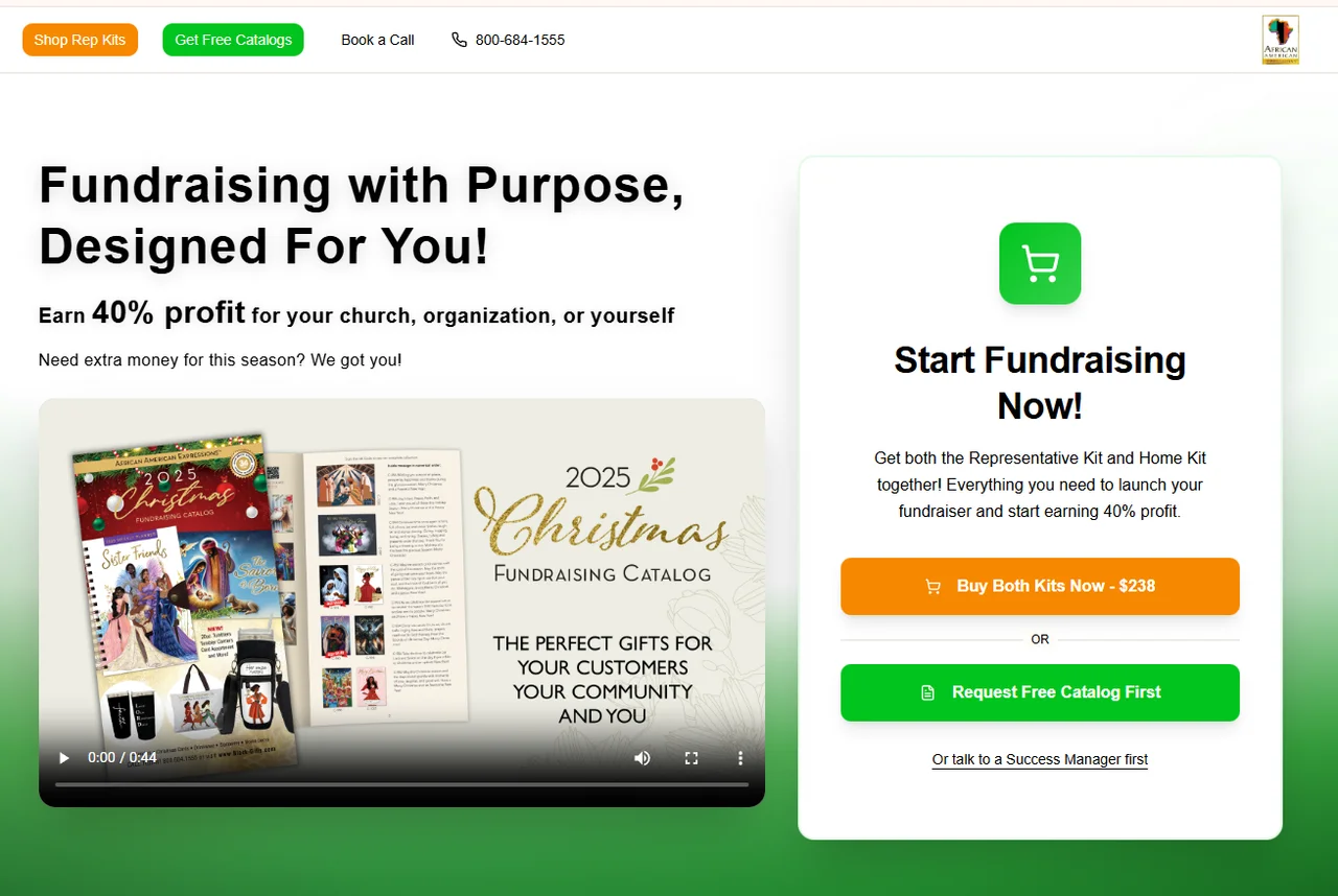 AAE’s dedicated fundraising catalog-request landing page